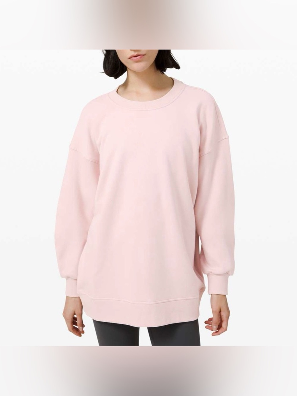 Lululemon perfectly oversized crew sweatshirt pale pink size 8